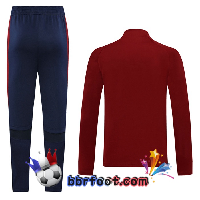 Veste Survetement Foot Arsenal Rouge Fonce 20/21
