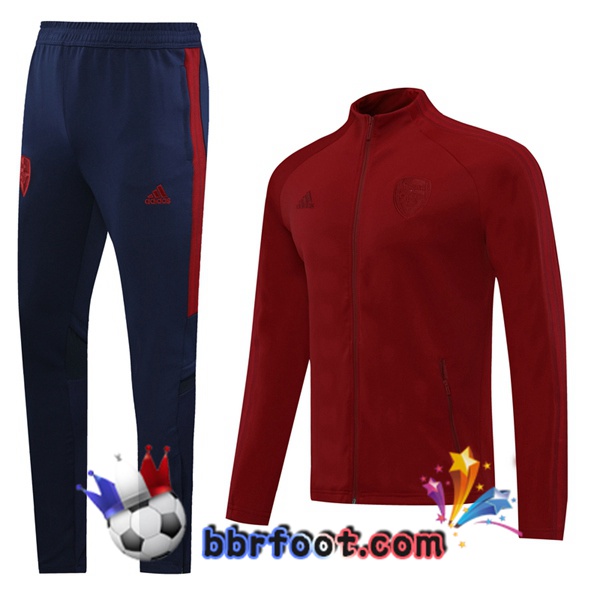 Veste Survetement Foot Arsenal Rouge Fonce 20/21