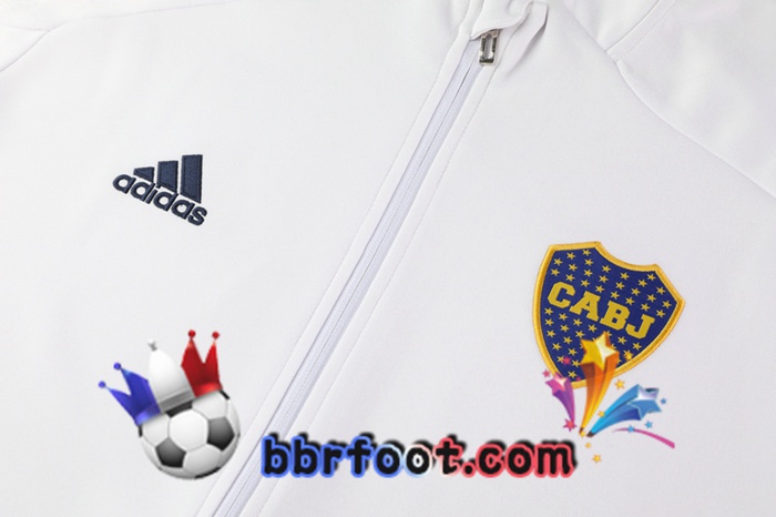 Veste Survetement Foot Boca Juniors Blanc 20/21