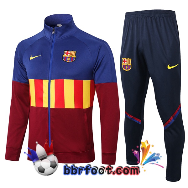 Veste Survetement Foot Atletico Madrid Bleu Rouge 20/21