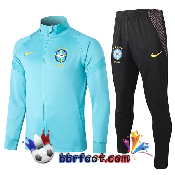 Veste Survetement Foot Bresil Bleu 20/21