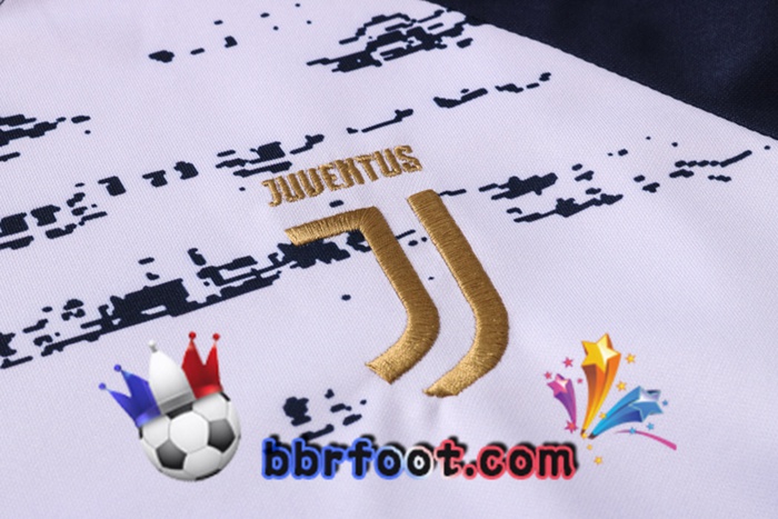 Survetement Foot Juventus Blanc Bleu Royal 20/21