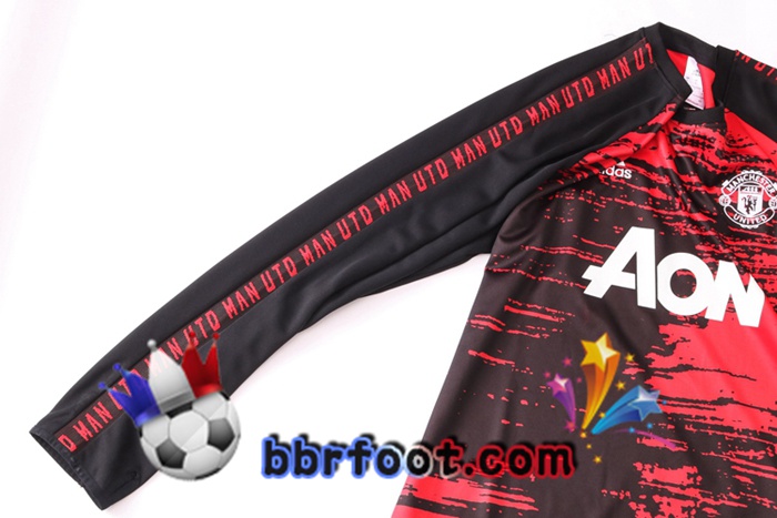 Survetement Foot Manchester United Rouge Noir 20/21