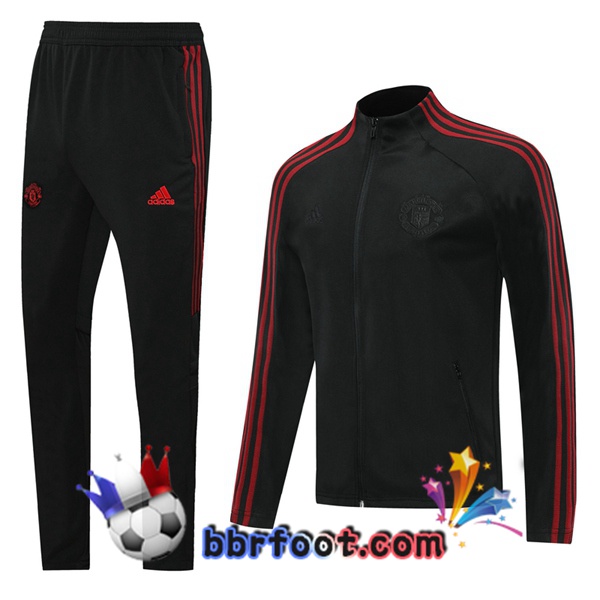 Veste Survetement Foot Manchester United Noir 20/21