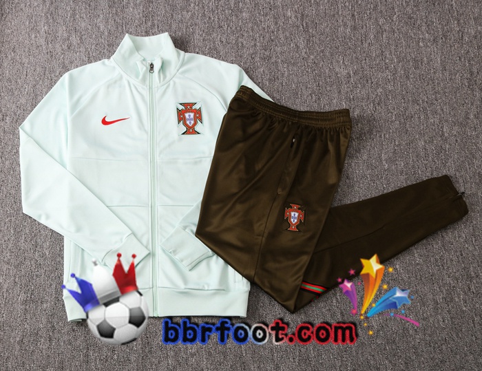 Veste Survetement Foot Portugal Vert Clair - 1 20/21