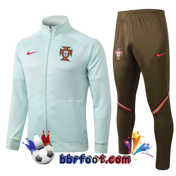 Veste Survetement Foot Portugal Vert Clair - 1 20/21