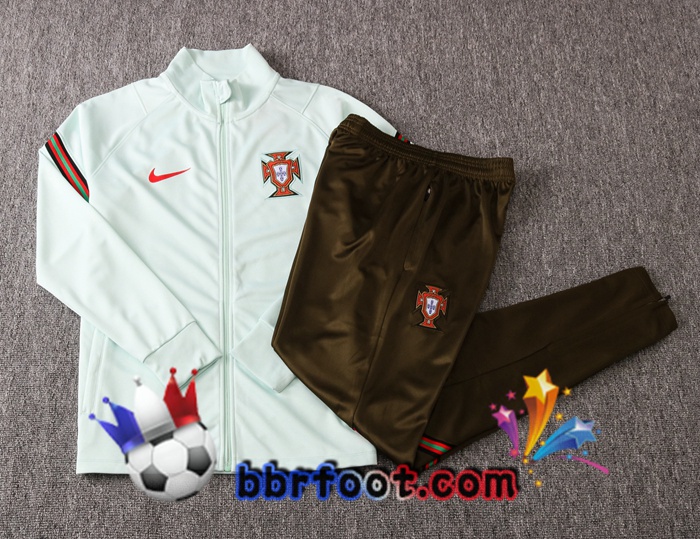 Veste Survetement Foot Portugal Vert Clair - 2 20/21