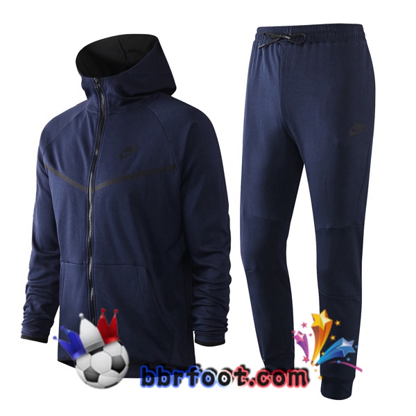 Veste A Capuche Survetement Foot NIKE Bleu Royal 20/21