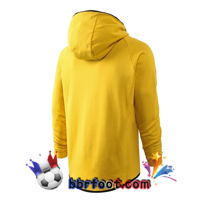 Veste A Capuche Survetement Foot NIKE Jaune 20/21