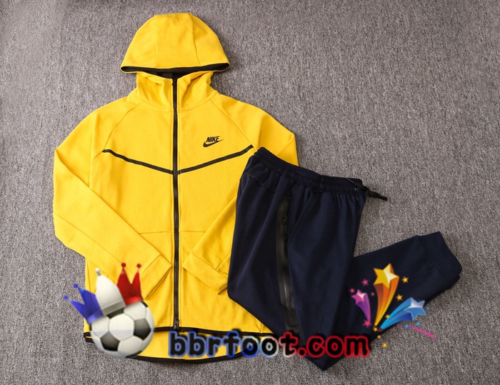 Veste A Capuche Survetement Foot NIKE Jaune 20/21
