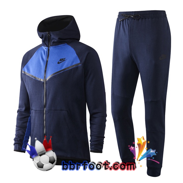 Veste A Capuche Survetement Foot NIKE Bleu Royal 20/21