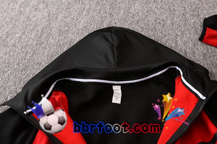 Veste A Capuche Survetement Foot NIKE Rouge Noir 20/21