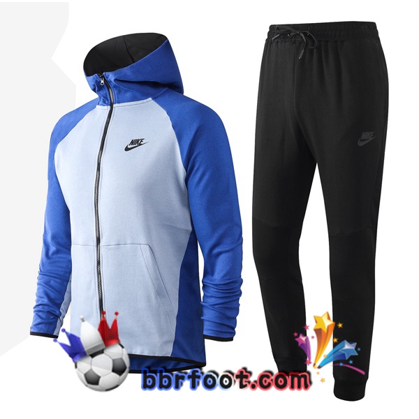 Veste A Capuche Survetement Foot NIKE Bleu 20/21