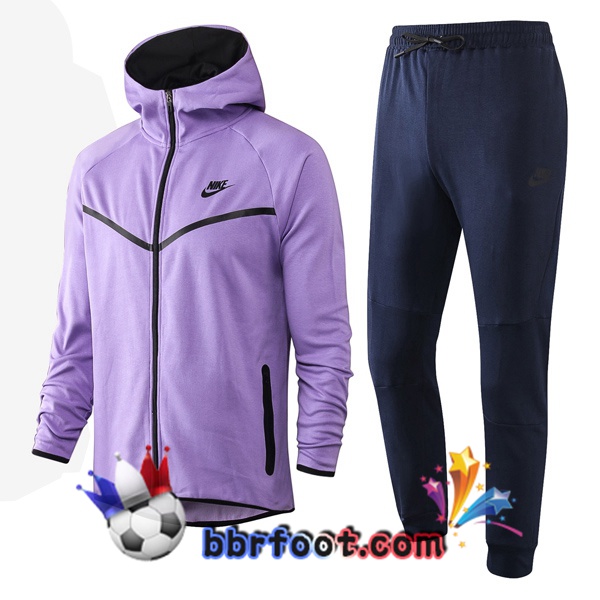 Veste A Capuche Survetement Foot NIKE Pourpre 20/21