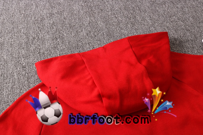 Veste A Capuche Survetement Foot NIKE Rouge 20/21