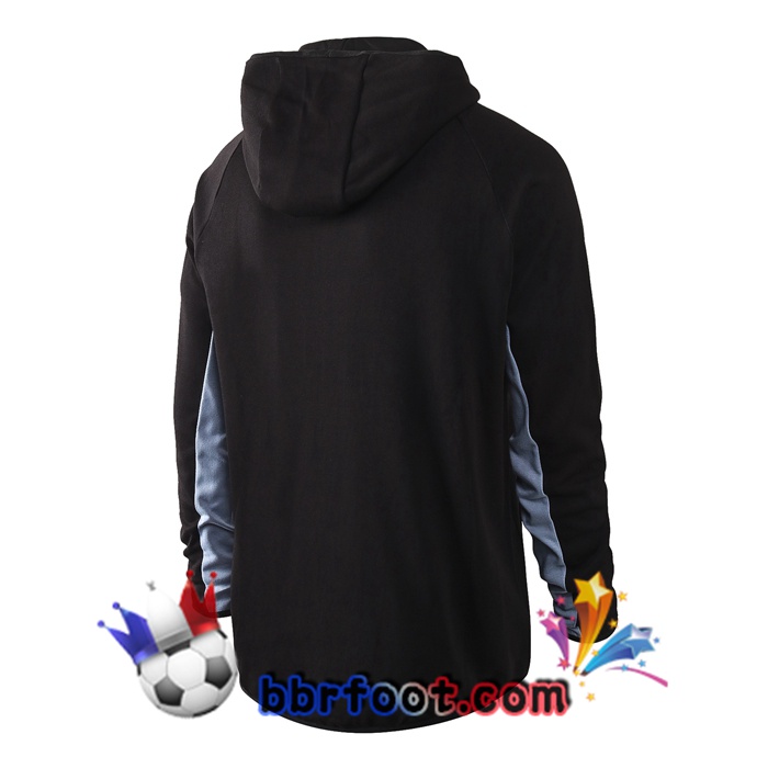Veste A Capuche Survetement Foot NIKE Noir Bleu 20/21