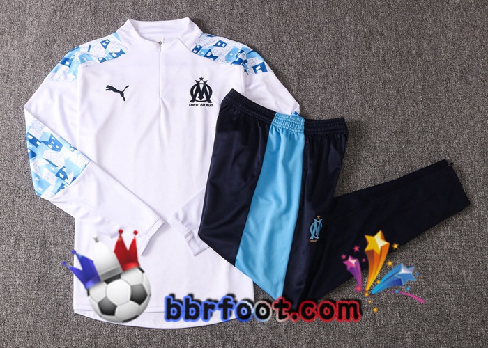 Survetement Foot Marseille OM Blanc 20/21