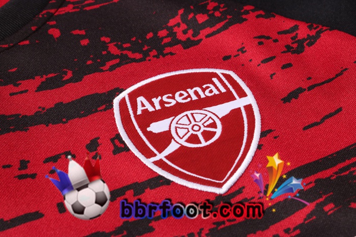 Survetement Foot Arsenal Noir Rouge 20/21
