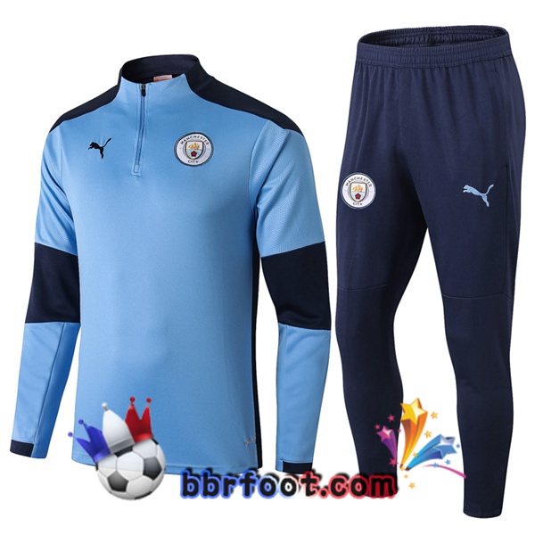 Survetement Foot Manchester City Bleu 20/21