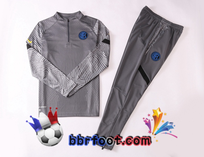 Survetement Foot Inter Milan Gris 20/21