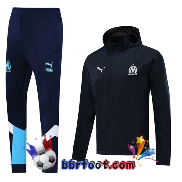 Coupe Vent Survetement Foot Marseille OM Bleu Royal 20/21