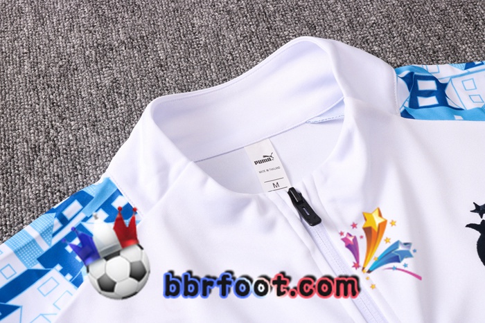 Veste Survetement Foot Marseille OM Blanc 20/21