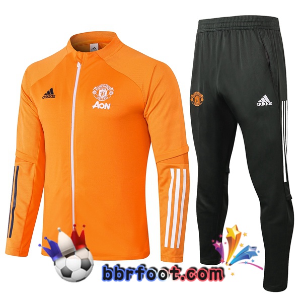 Veste Survetement Foot Manchester United Orange 20/21