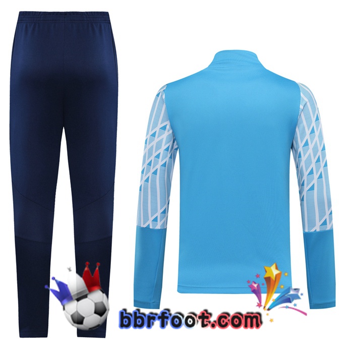 Veste Survetement Foot Marseille OM Bleu 20/21