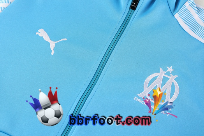Veste Survetement Foot Marseille OM Bleu 20/21