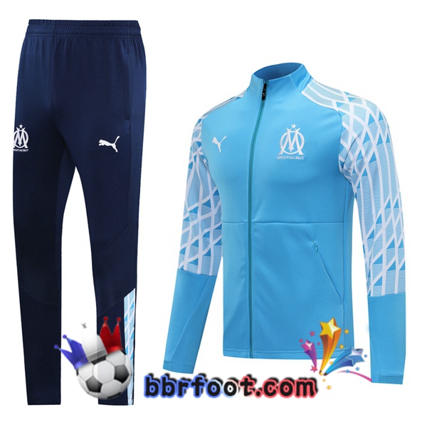 Veste Survetement Foot Marseille OM Bleu 20/21