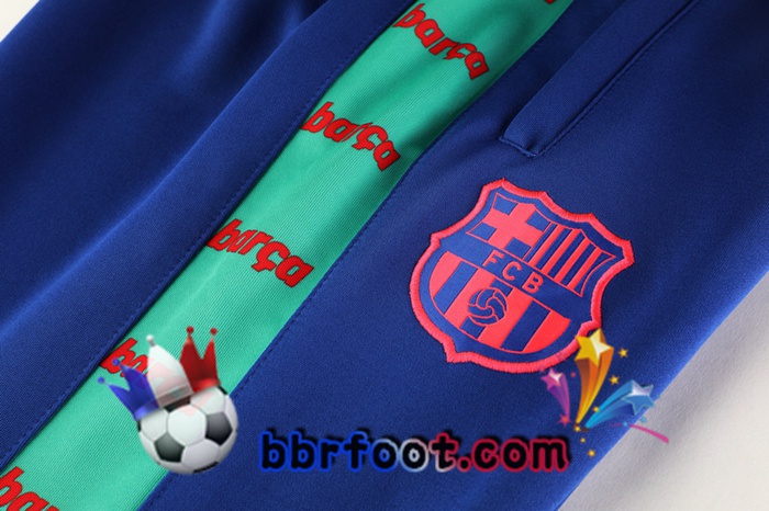 Veste Survetement Foot FC Barcelone Bleu Vert 20/21