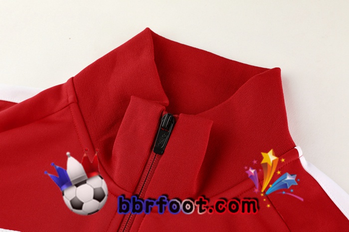 Veste Survetement Foot FC Liverpool Rouge Blanc 20/21