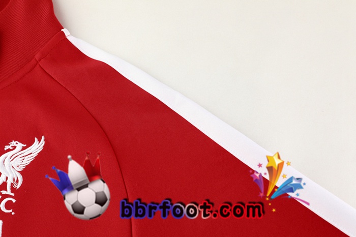 Veste Survetement Foot FC Liverpool Rouge Blanc 20/21