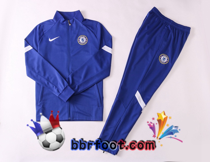 Veste Survetement Foot FC Chelsea Bleu 20/21