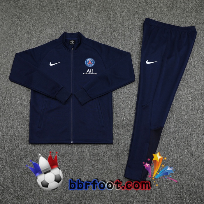 Veste Survetement Foot Paris PSG Bleu 20/21