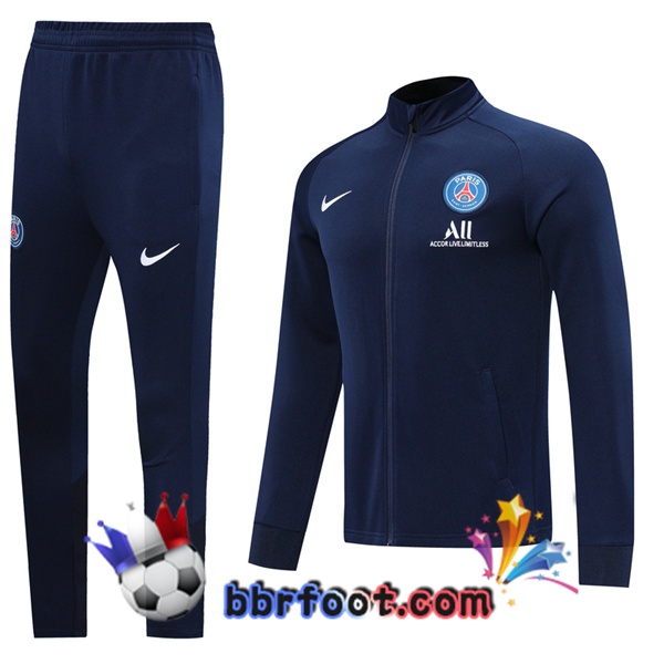 Veste Survetement Foot Paris PSG Bleu 20/21