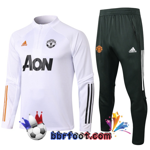 Survetement Foot Manchester United Blanc 20/21