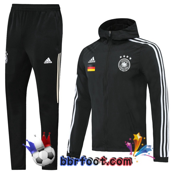 Coupe Vent Survetement Foot Allemagne Noir 20/21