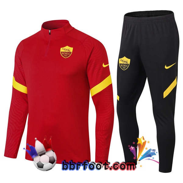 Survetement Foot AS Roma Rouge Jaune 20/21