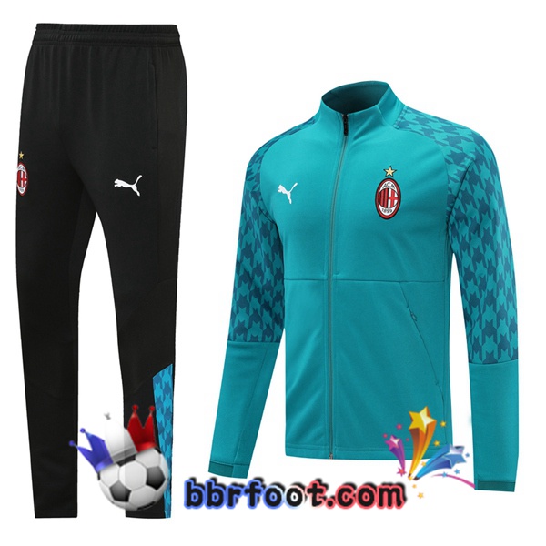 Veste Survetement Foot AC Milan Bleu 20/21 Veste Survetement Foot AC Milan Bleu 20/21
