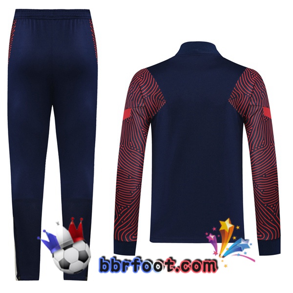 Veste Survetement Foot Paris PSG Bleu Royal 20/21