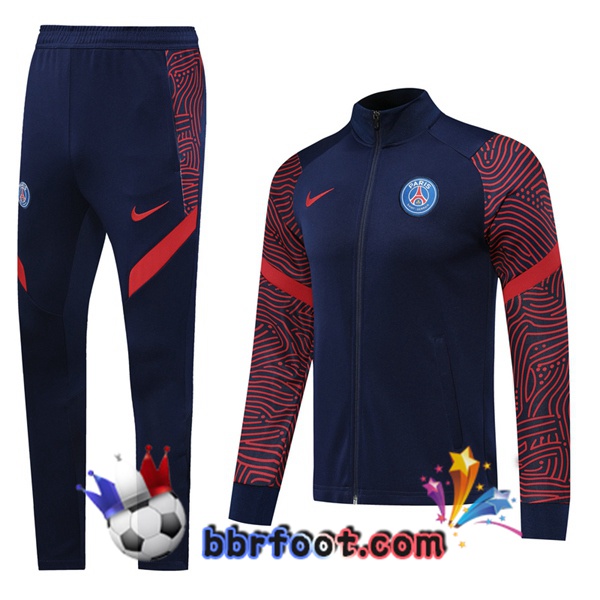 Veste Survetement Foot Paris PSG Bleu Royal 20/21