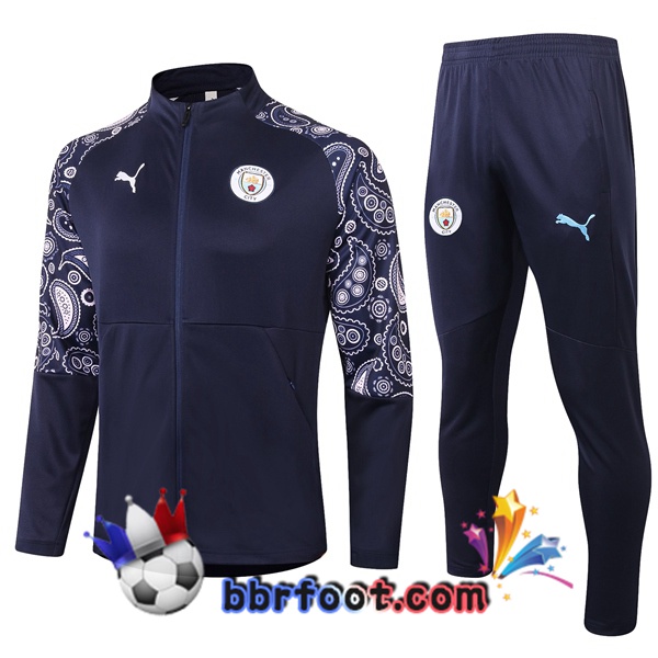 Veste Survetement Foot Manchester City Bleu Royal 20/21