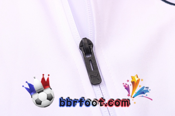Veste Survetement Foot Manchester City Blanc Bleu Royal 20/21