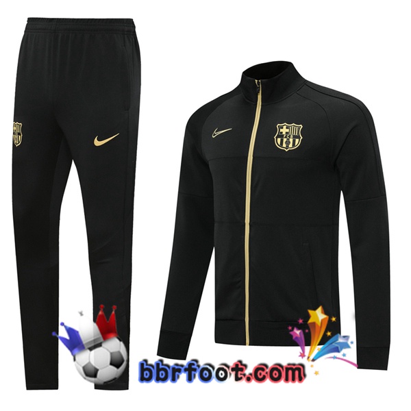 Veste Survetement Foot FC Barcelone Noir 20/21