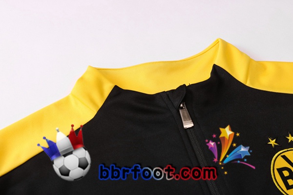 Veste Survetement Foot Dortmund BVB Noir Jaune 20/21