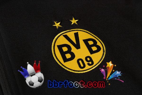 Veste Survetement Foot Dortmund BVB Noir Jaune 20/21