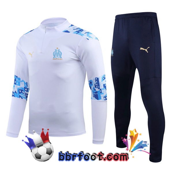 Survetement Foot Marseille OM Blanc 20/21
