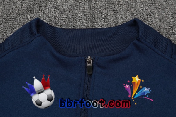 Survetement Foot Paris PSG Bleu Royal Rouge 20/21