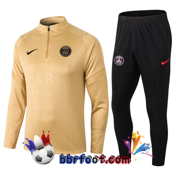 Survetement Foot Paris PSG Jaune 20/21